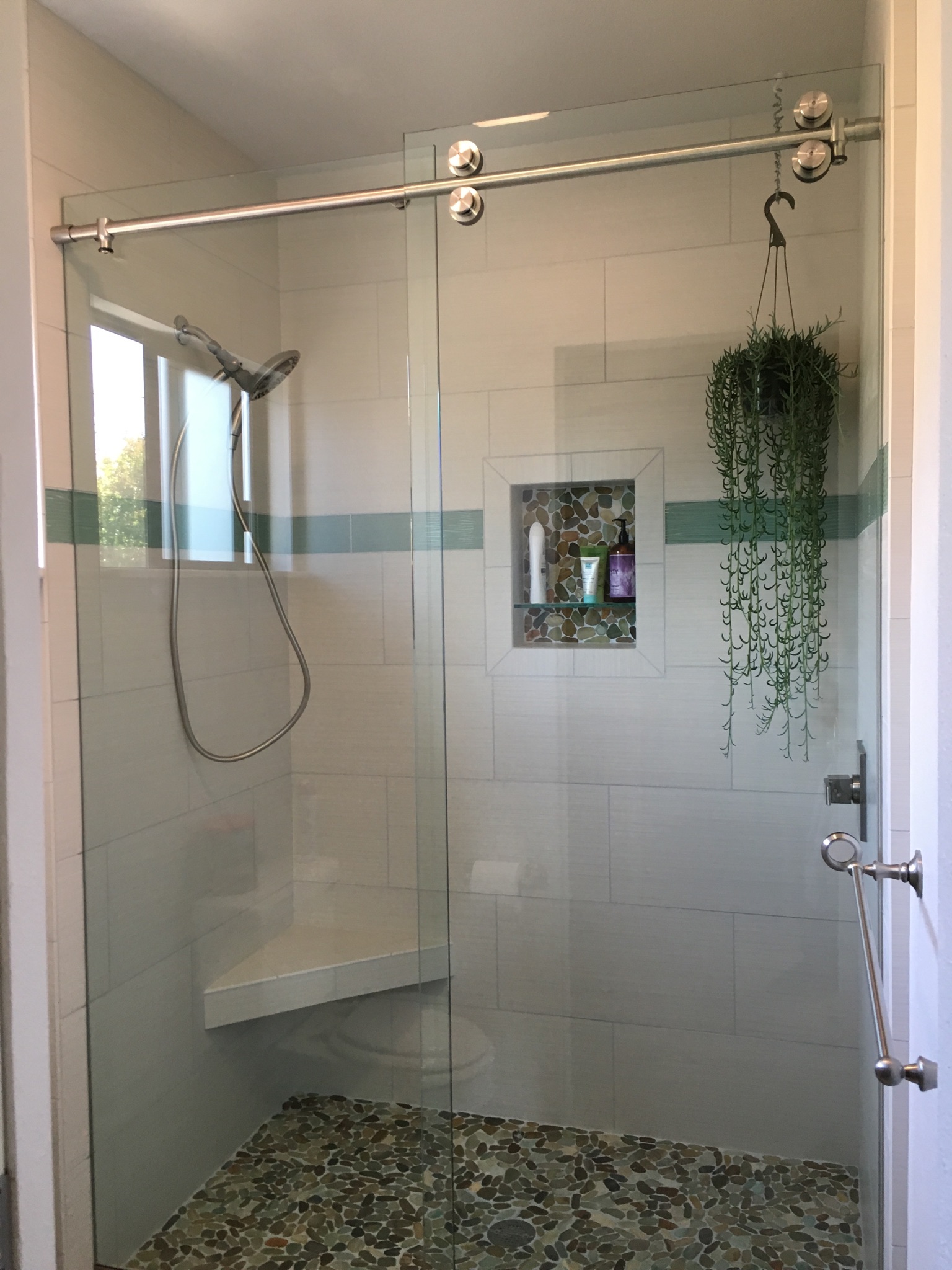 Frameless Inline Shower Door