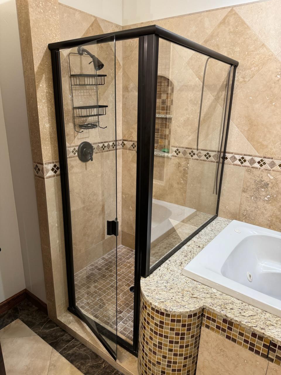 Framed 90 Degree shower door Framed 90 Degree shower door